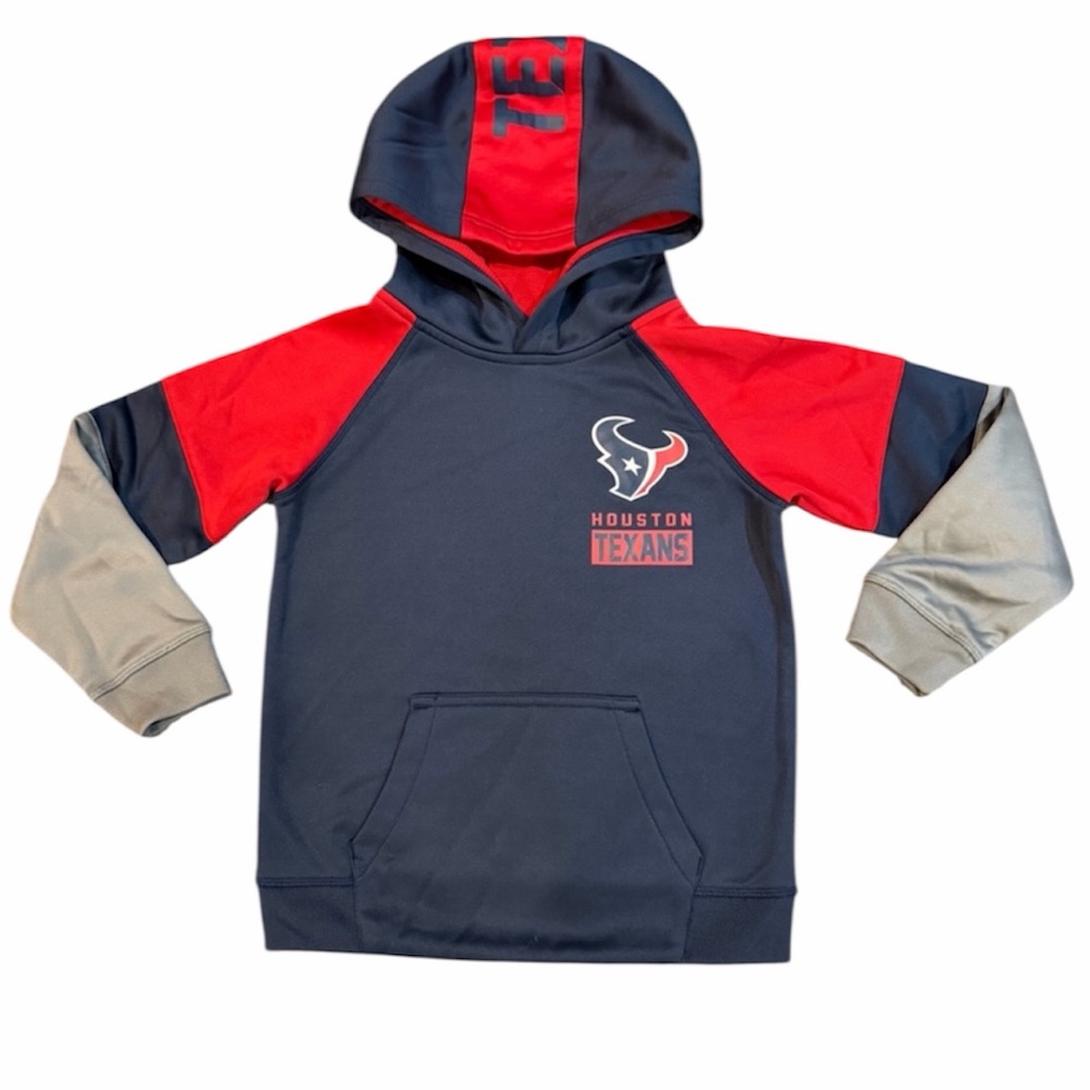 Houston Texans Kids Hoodie – Size Large (7) – Colorblock NFL Team Apparel 🔥